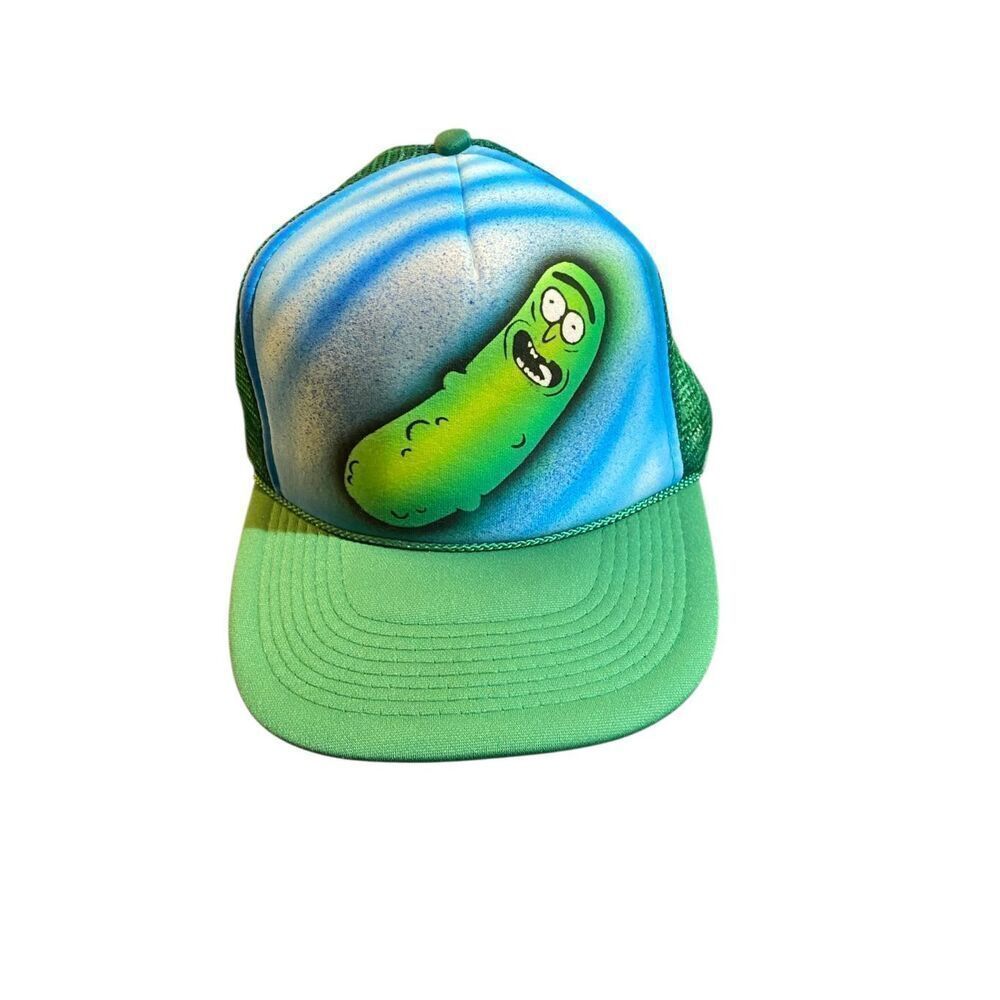Otto vintage, green and black snap back pickle baseball cap